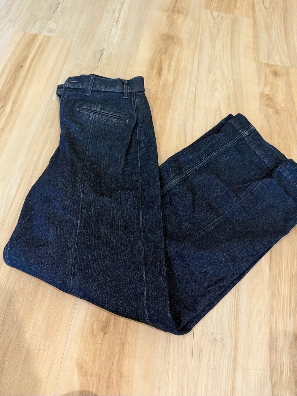 Dark Blue Straight-Leg Jeans